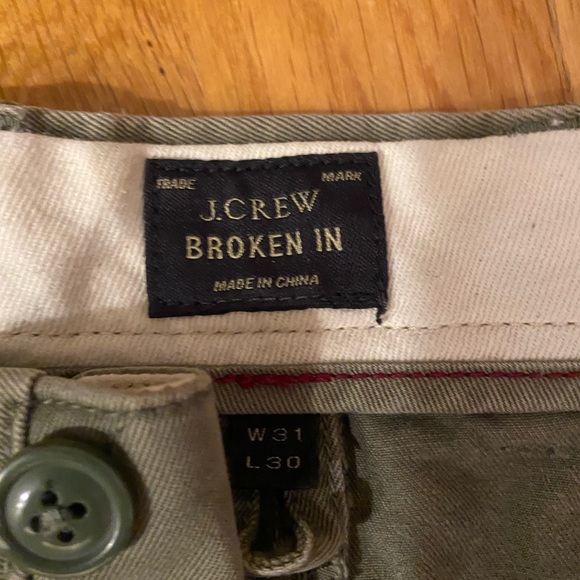 Jcrew Mens Green Khaki Pants Size 31/30 - Picture 3 of 4